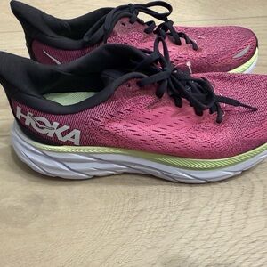 Hoka Women's Fuchsia and Black Athletic Shoes
